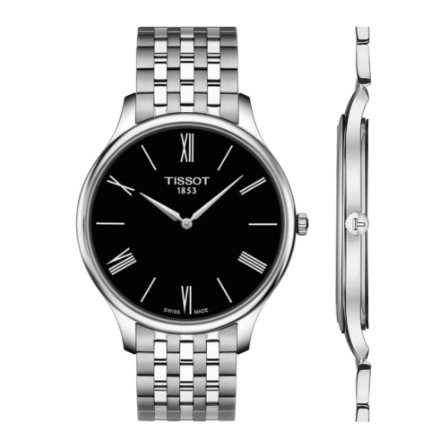 Tissot Tradition 5.5 Black Dial Stainless Steel Men's Watch - T063.409.11.058.00