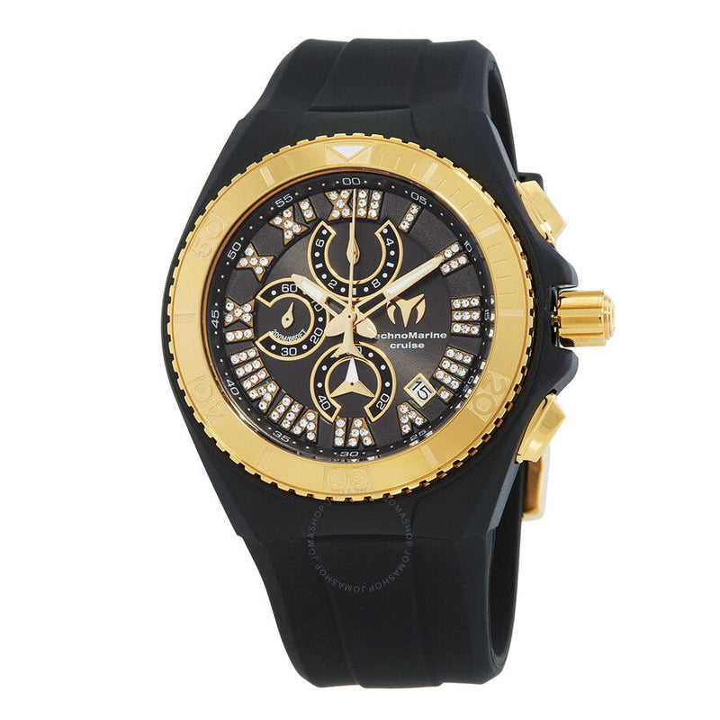 Technomarine Cruise Chronograph Quartz Black Mother of Pearl Dial Men's Watch TM-119016 - The Watches Men & Co