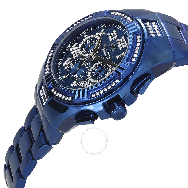 Technomarine Cruise Chronograph Quartz Crystal Blue Dial Men's Watch TM-121234 - The Watches Men & Co #2