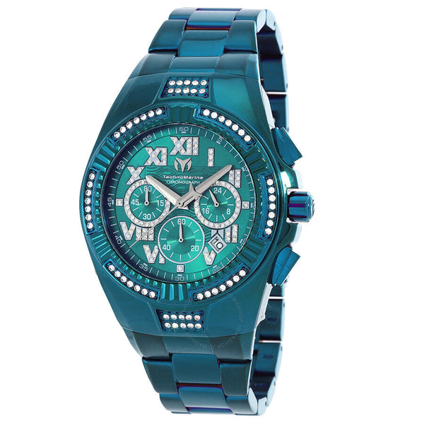 Technomarine Cruise Chronograph Quartz Crystal Green Dial Men's Watch TM-121233 - The Watches Men & Co