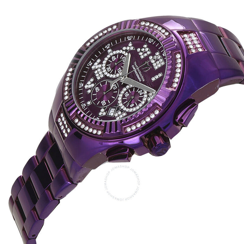 Technomarine Cruise Chronograph Quartz Crystal Purple Dial Men's Watch TM-121231 - The Watches Men & Co #2