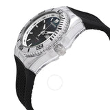 TechnoMarine Cruise Monogram Black Mother of Pearl Logo Textured Dial Black Silicone Strap Men's Watch 115212 - The Watches Men & Co #2
