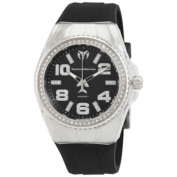 TechnoMarine Cruise Quartz Black Mother of Pearl Dial Ladies Watch TM-121261 - The Watches Men & Co