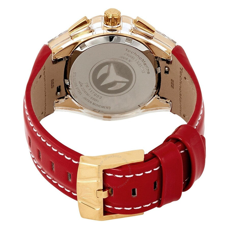 Technomarine Cruise Valentine Chronograph Quartz White Mother of Pearl Dial Ladies Watch TM-117003 - The Watches Men & Co #3