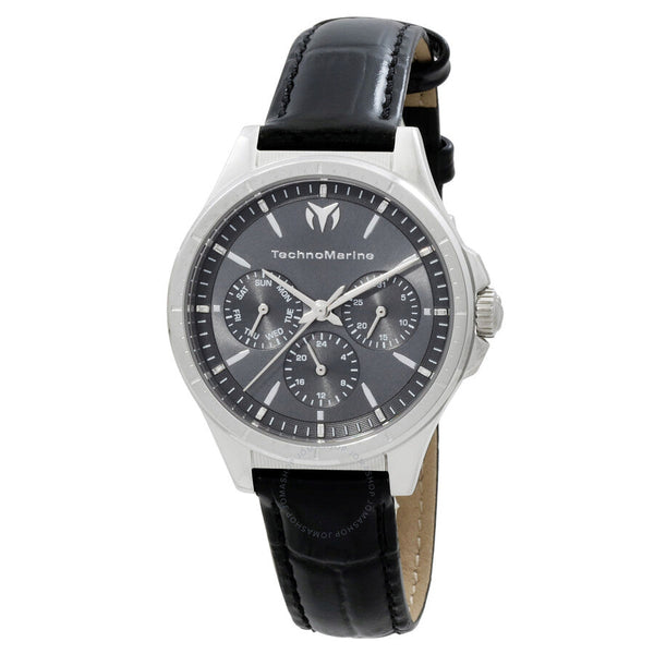 Technomarine MoonSun Date-Day Quartz Charcoal Dial Ladies Watch TM-822055 - The Watches Men & Co