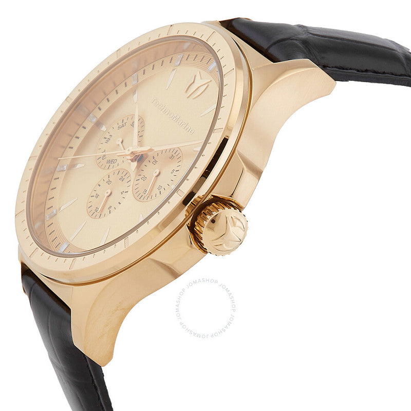 Technomarine MoonSun Date-Day Quartz Gold Dial Men's Watch TM-822031 - The Watches Men & Co #2