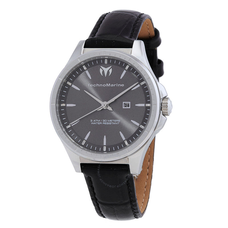 Technomarine MoonSun Date Quartz Charcoal Dial Ladies Watch TM-822040 - The Watches Men & Co