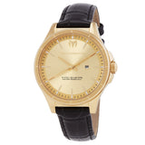 Technomarine MoonSun Date Quartz Gold Dial Ladies Watch TM-822045 - The Watches Men & Co