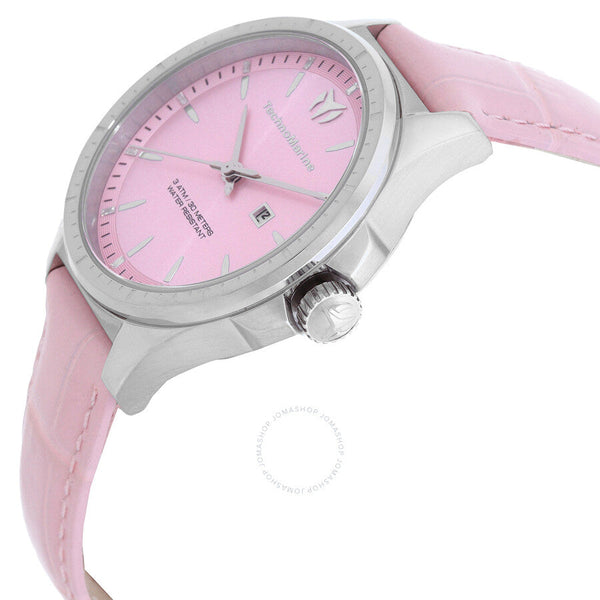 Technomarine MoonSun Date Quartz Pink Dial Ladies Watch TM-822041 - The Watches Men & Co #2