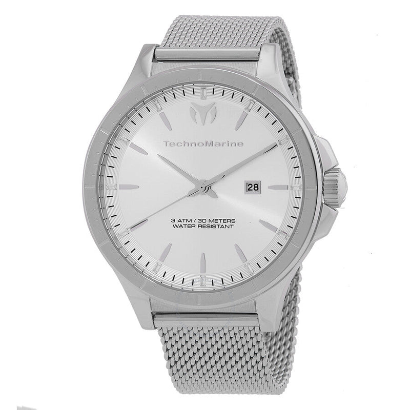 Technomarine MoonSun Date Quartz Silver Dial Men's Watch TM-822002 - The Watches Men & Co