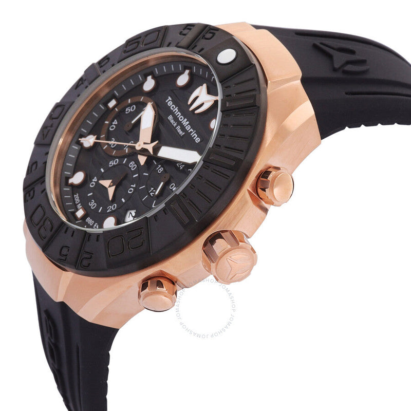 Technomarine Reef Black Chronograph GMT Quartz Black Dial Men's Watch TM-523011 - The Watches Men & Co #2