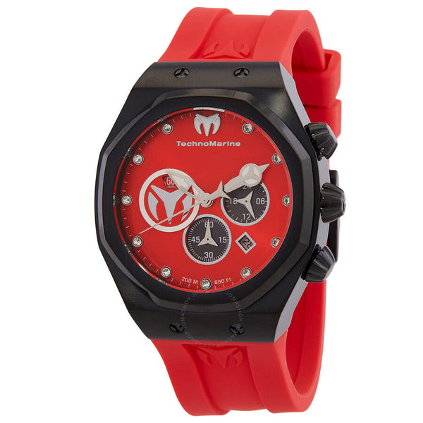 Technomarine Reef Sun Chronograph Quartz Red Dial Men's Watch TM-523003 - The Watches Men & Co