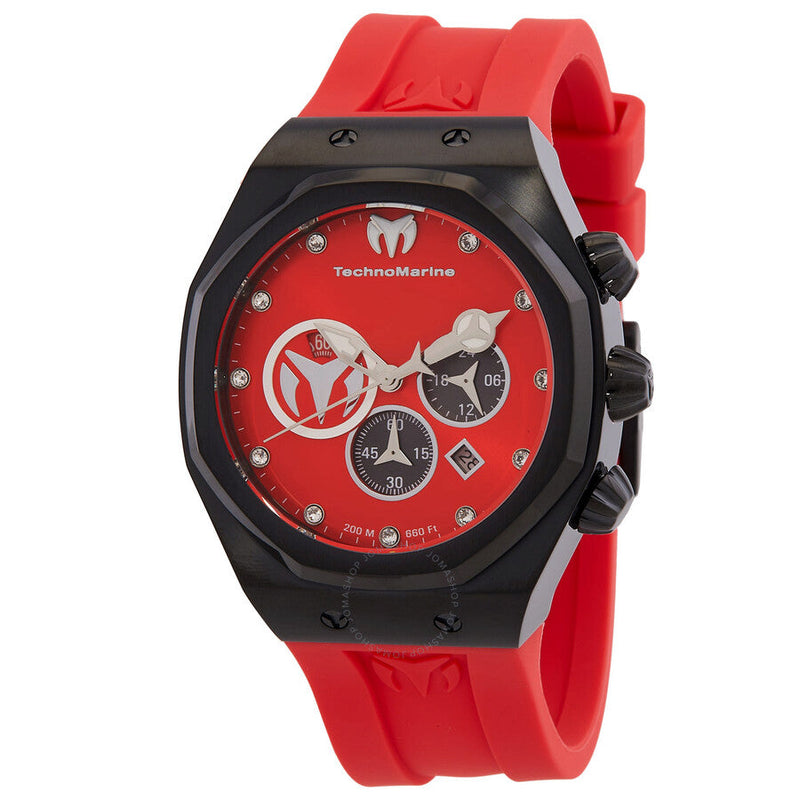 Technomarine Reef Sun Chronograph Quartz Red Dial Men's Watch TM-523003 - The Watches Men & Co