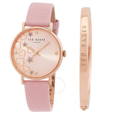 Ted Baker Phylipa Hearts & Stars Quartz Rose Gold Dial Watch and Bracelet Set BKGFW22129I - The Watches Men & Co