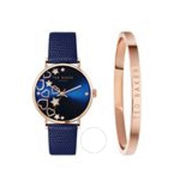 Ted Baker Phylipa Quartz Blue Dial Ladies Watch and Bracelet Set BKGFW22119I - The Watches Men & Co