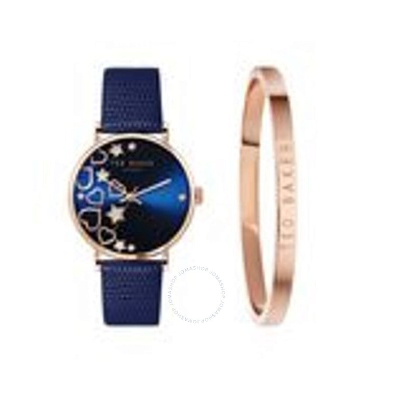 Ted Baker Phylipa Quartz Blue Dial Ladies Watch and Bracelet Set BKGFW22119I - The Watches Men & Co