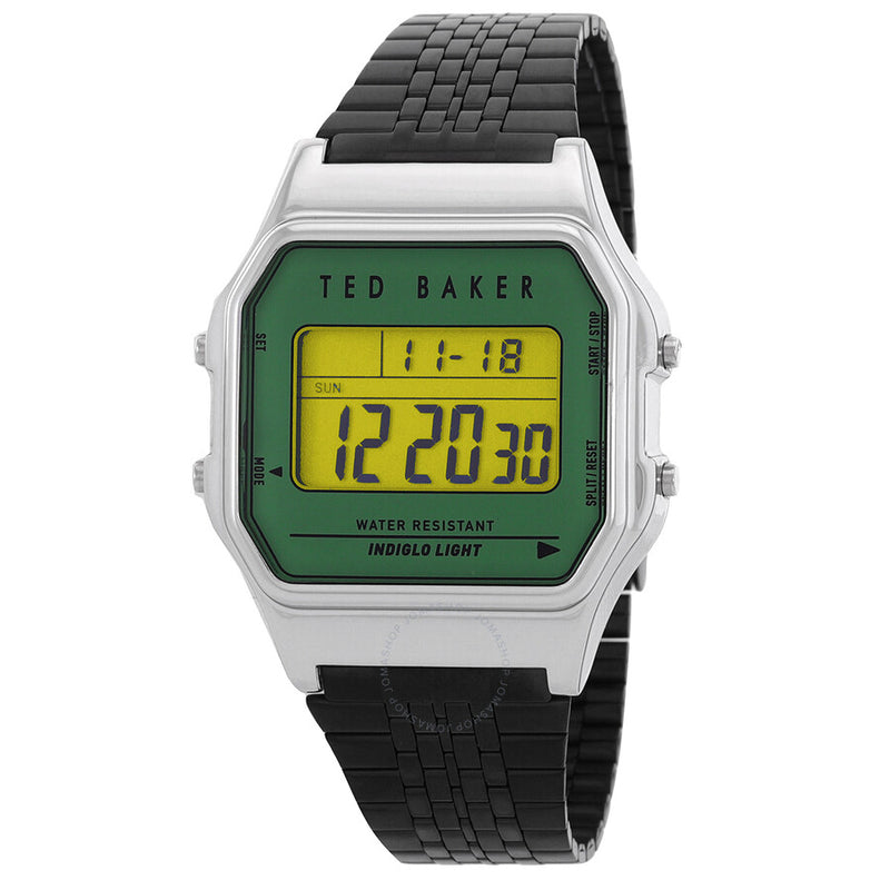 Ted Baker Urban Alarm Quartz Digital Green Dial Unisex Watch BKP80S202 - The Watches Men & Co