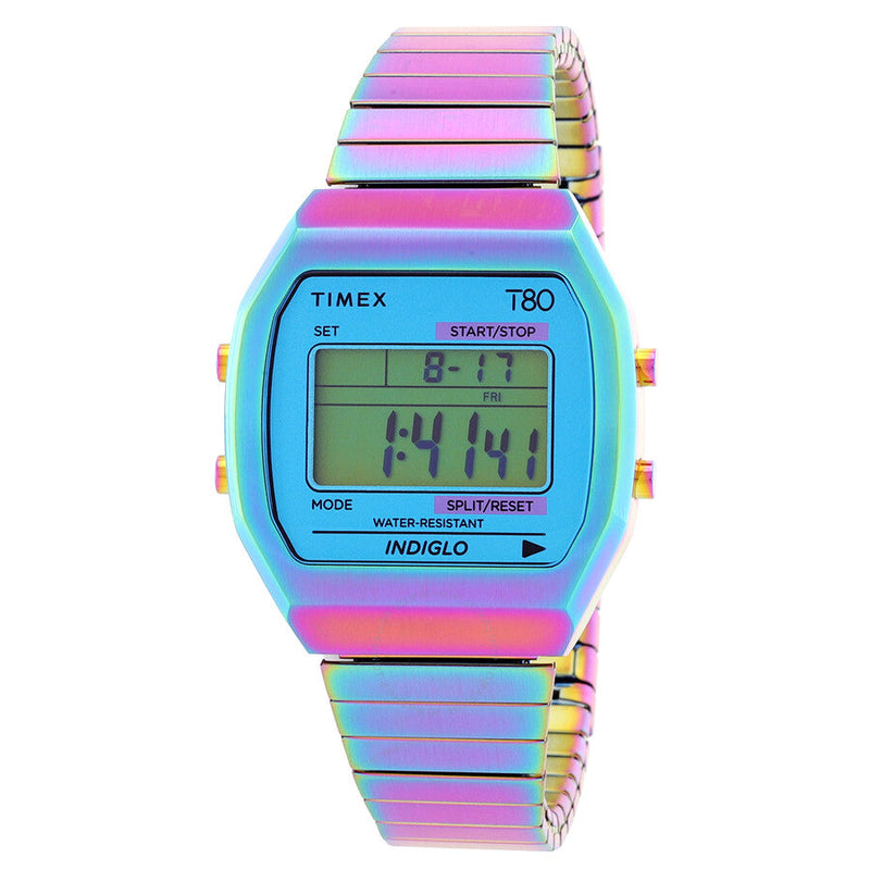 Timex 80 Quartz Digital Blue Dial Expansion Band Ladies Watch TW2W57100 - The Watches Men & Co