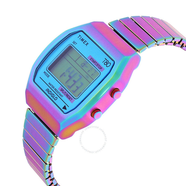 Timex 80 Quartz Digital Blue Dial Expansion Band Ladies Watch TW2W57100 - The Watches Men & Co #2