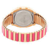 Timex 80 Quartz Digital Pink Dial Expansion Band Ladies Watch TW2W41600 - The Watches Men & Co #3