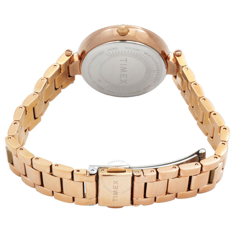 Timex Adorn Quartz Crystal Pink Dial Ladies Watch TW2V24300VQ - The Watches Men & Co #3