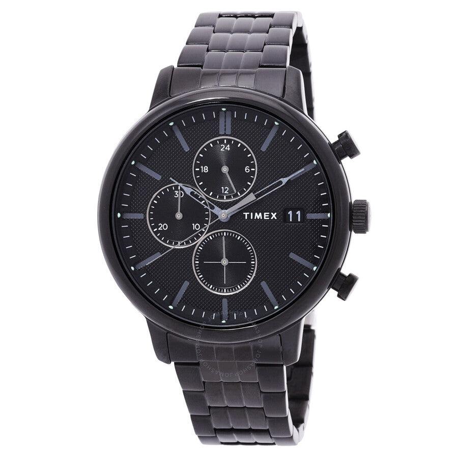 Timex Chicago Chronograph Quartz Black Dial Men's Watch TW2W13400 - The Watches Men & Co