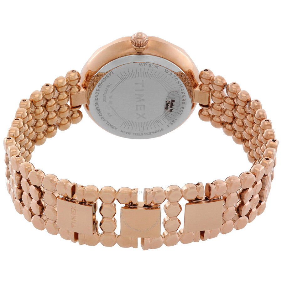 Timex City Quartz Crystal Rose Dial Ladies Watch TW2V02800 - The Watches Men & Co #3