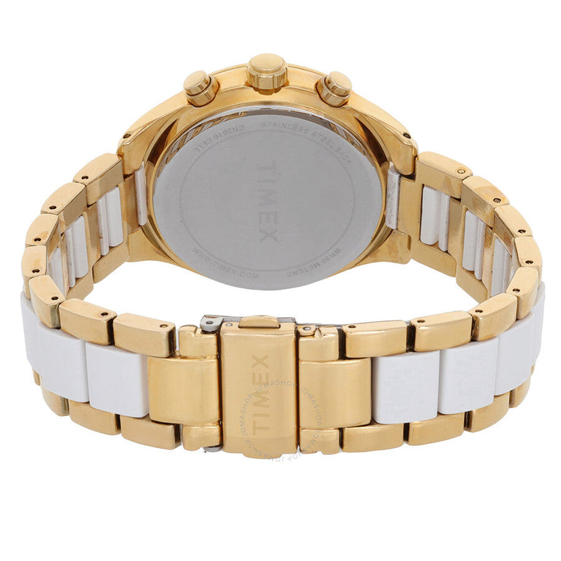 Timex Classic Chronograph Quartz Crystal Gold Dial Ladies Watch TW2V74900 - The Watches Men & Co #3