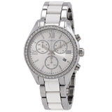 Timex Classic Chronograph Quartz Crystal Silver Dial Ladies Watch TW2V74700 - The Watches Men & Co