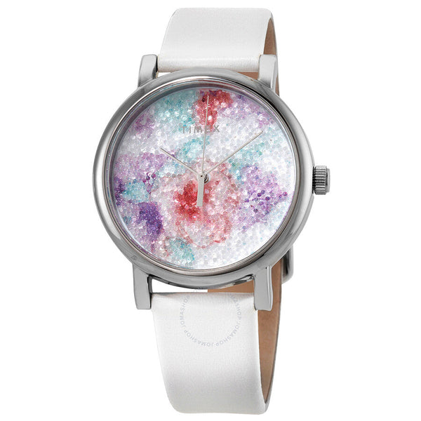 Timex Crystal Bloom Quartz Swarovski Crystal Dial Ladies Watch TW2R66500 - The Watches Men & Co