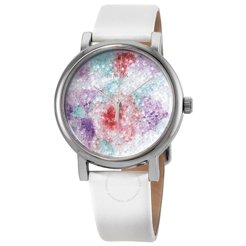 Timex Crystal Bloom Quartz Swarovski Crystal Dial Ladies Watch TW2R66500 - The Watches Men & Co