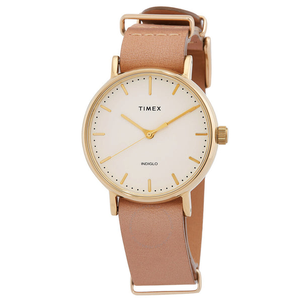 Timex Fairfield Quartz White Dial Ladies Watch TW2P98400 - The Watches Men & Co