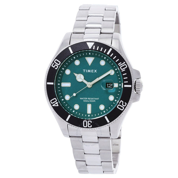 Timex Harborside Coast Quartz Green Dial Men's Watch TW2V91900 - The Watches Men & Co