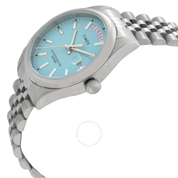 Timex Legacy Day and Date Quartz Blue Dial Ladies Watch TW2V68400VQ - The Watches Men & Co #2