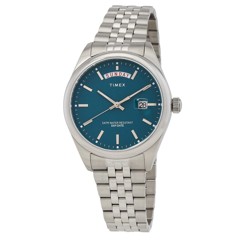 Timex Legacy Day and Date Quartz Green Dial Men's Watch TW2V68000 - The Watches Men & Co