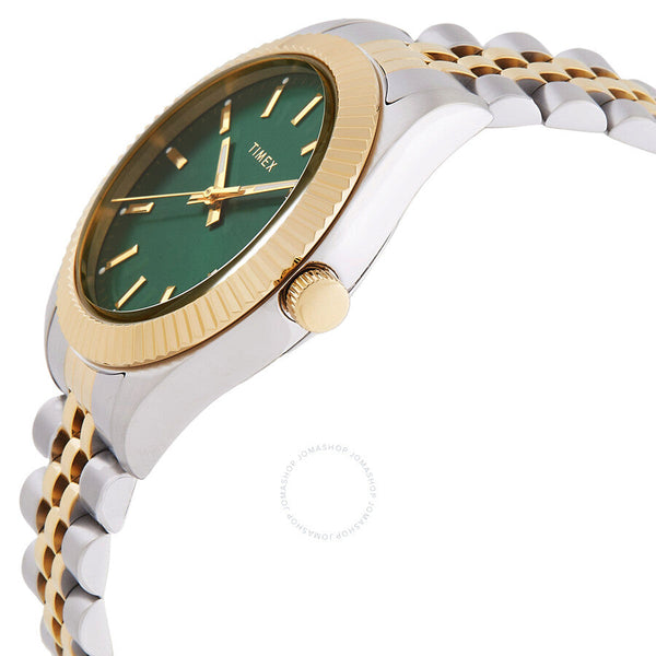 Timex Legacy Quartz Green Dial Ladies Watch TW2W87400 - The Watches Men & Co #2