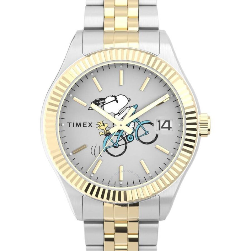Timex Legacy x Peanuts Quartz Silver Dial Ladies Watch TW2W78800 - The Watches Men & Co