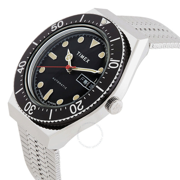 Timex M79 Automatic Black Dial Watch TW2U78300V3 - The Watches Men & Co #2