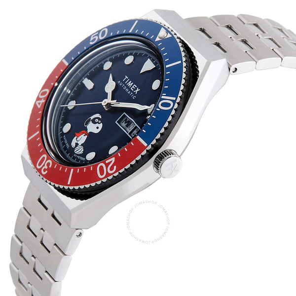 Timex M79 X Peanuts Automatic Blue Dial Men's Watch TW2W475000 - The Watches Men & Co #2