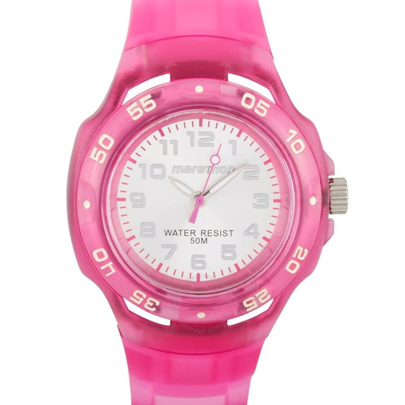 Timex Marathon Purple Quartz White Dial Ladies Watch TW5M06600 - The Watches Men & Co