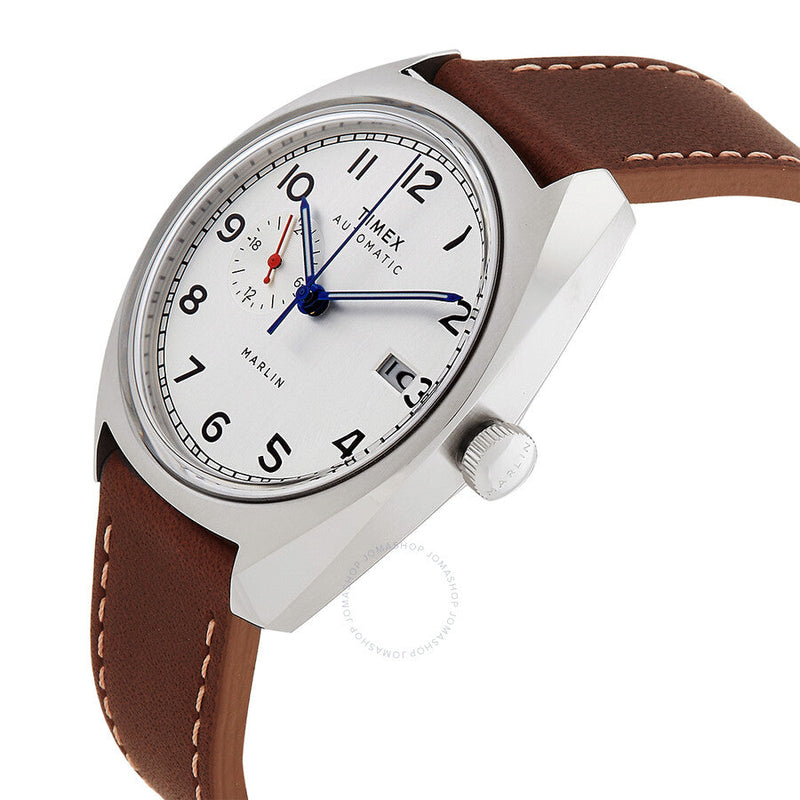 Timex Marlin Automatic Silver Dial Men's Watch TW2V62000 - The Watches Men & Co #2