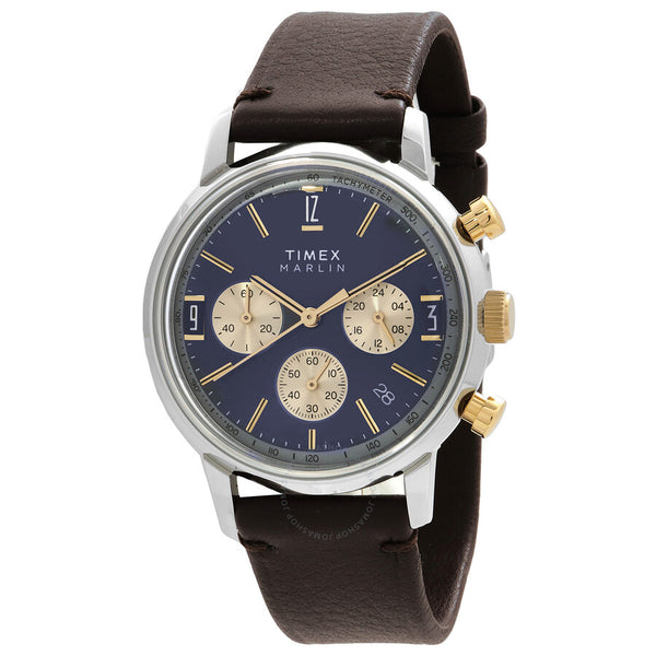 Timex Marlin Chronograph Quartz Blue Dial Men's Watch TW2W60400 - The Watches Men & Co