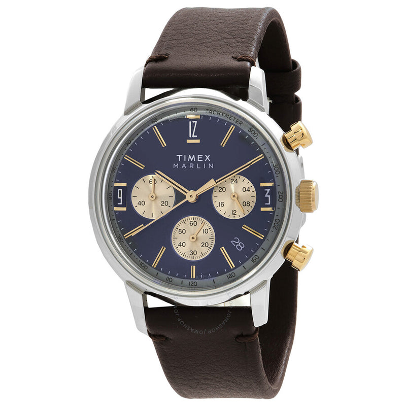 Timex Marlin Chronograph Quartz Blue Dial Men's Watch TW2W60400 - The Watches Men & Co
