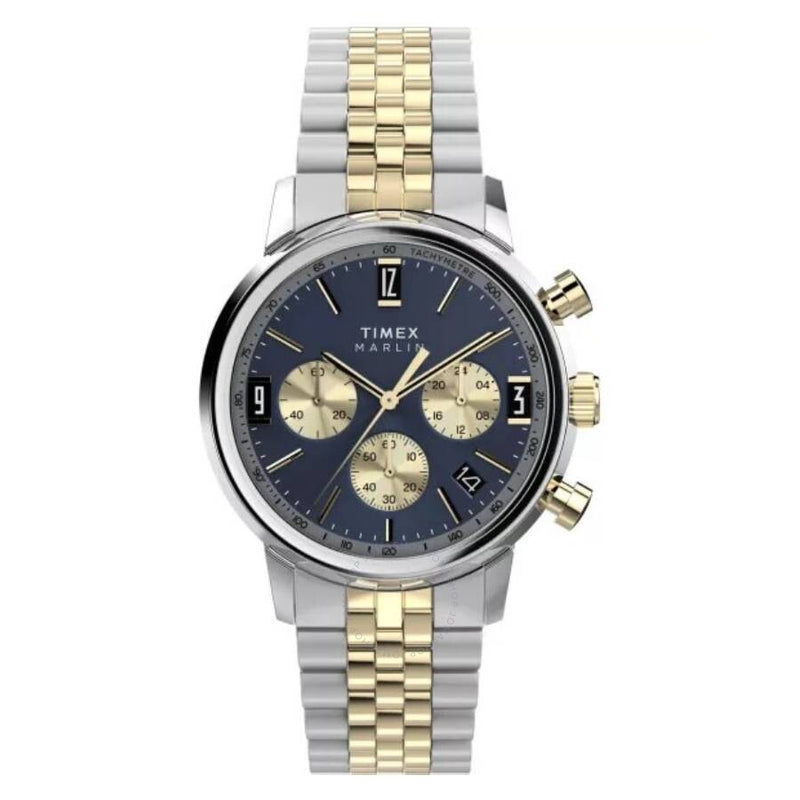 Timex Marlin Chronograph Quartz Blue Dial Men's Watch TW2W60200 - The Watches Men & Co