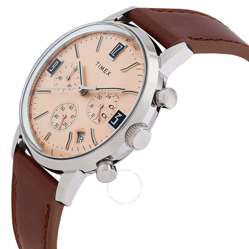 Timex Marlin Chronograph Quartz Rose Gold Dial Men's Watch TW2W51400 - The Watches Men & Co #2