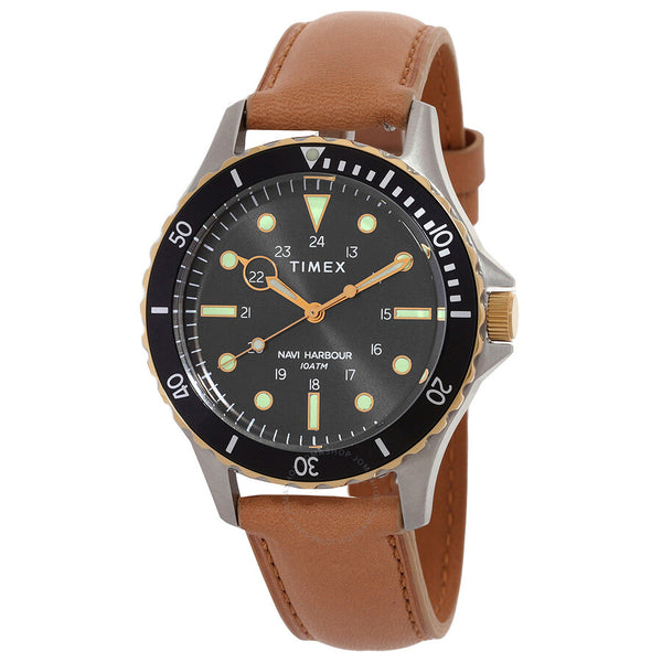 Timex Navi Harbour Quartz Black Dial Watch TW2U55600 - The Watches Men & Co