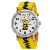Timex Peanuts Charlie Quartz White Dial Watch TW2R41100BR - The Watches Men & Co