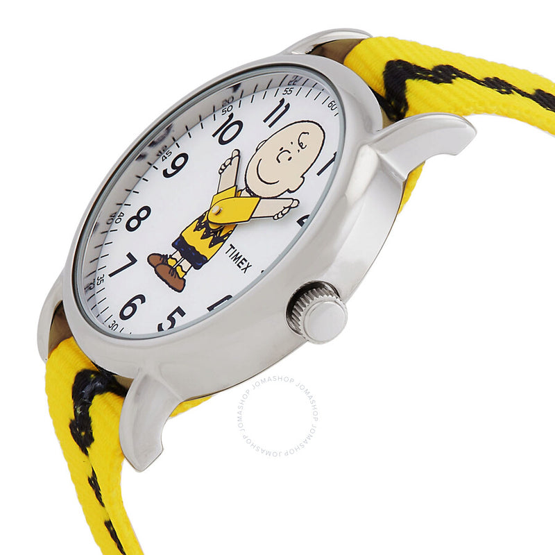 Timex Peanuts Charlie Quartz White Dial Watch TW2R41100BR - The Watches Men & Co #2