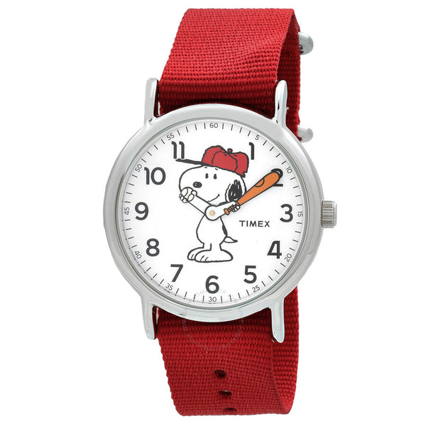 Timex Peanuts Snoopy Quartz White Dial Unisex Watch TW2R41400 - The Watches Men & Co