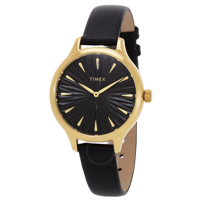 Timex Peyton Quartz Black Dial Ladies Watch TW2V06600VQ - The Watches Men & Co